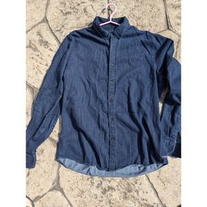 SCOTCH & SODA Regular Shirt Men's Size XL Denim Button Down Neck Blue EUC